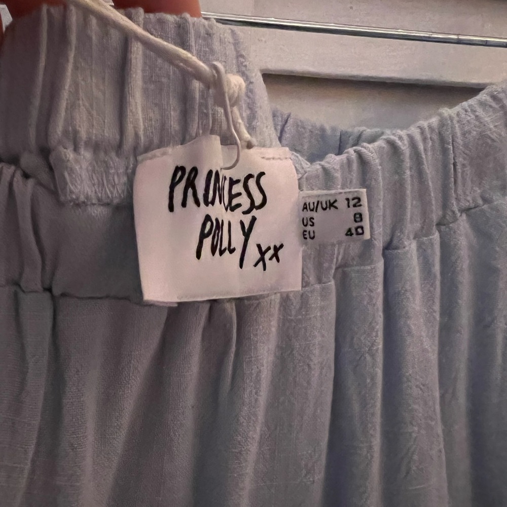 Princess Polly- Addison Mae Mini Skirt- Baby Blue - Picture 5 of 5